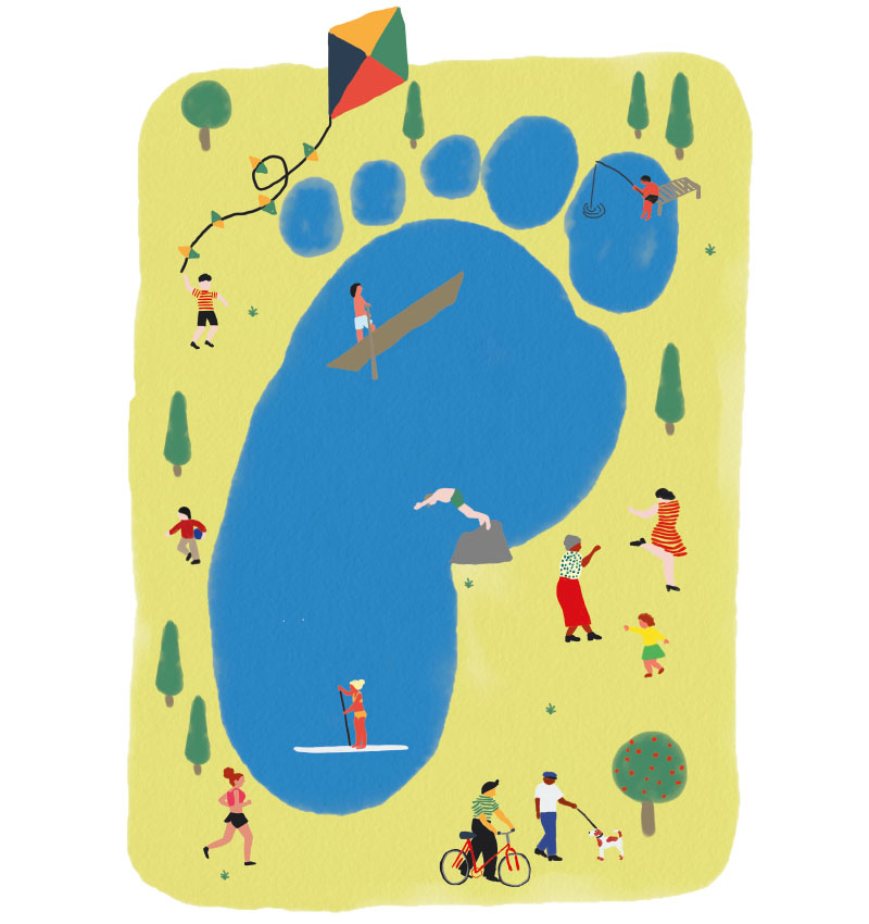 Frühling Sommerplakat Podologie Fusspflege Team schaffhausen